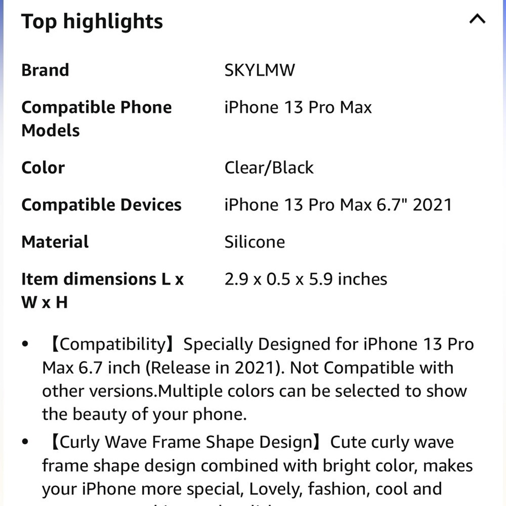 Silicone Shockproof iPhone 13 Pro Max Case - Clear/Black - Picture 2 of 3